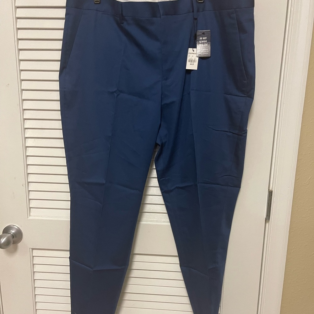 Extra Slim Navy Cotton Blend Stretch Suit Pants